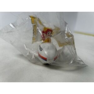 NIB 1991 McDonald's Friendly Skies Happy Meal Ronald in United Airlines Jet Toy